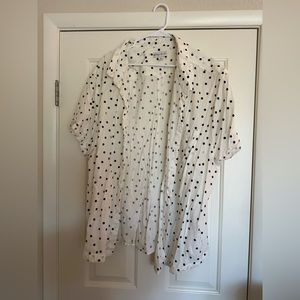 Polkadot button down